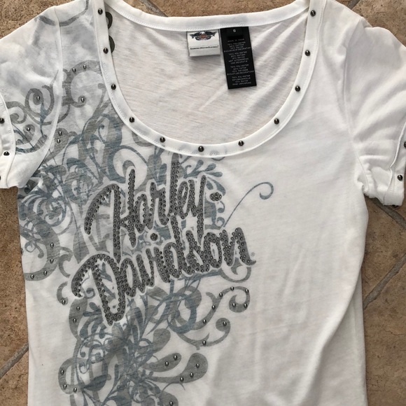 Harley-Davidson Tops - 🌺 NWOT Harley Davidson white tshirt